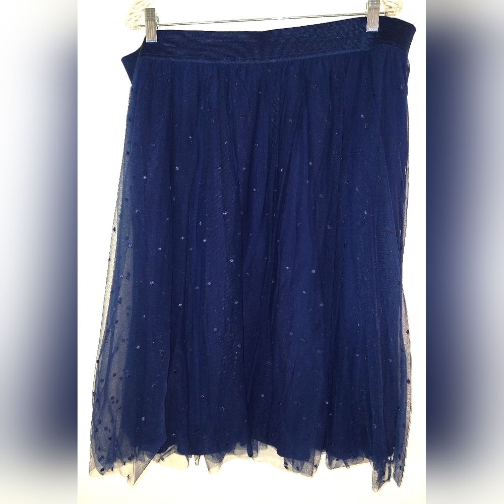 TORRID WOMEN'S/MISSES PLUS SIZE 2 (18-20) 2X DARK BLUE SKIRT ELASTIC WB NWOT